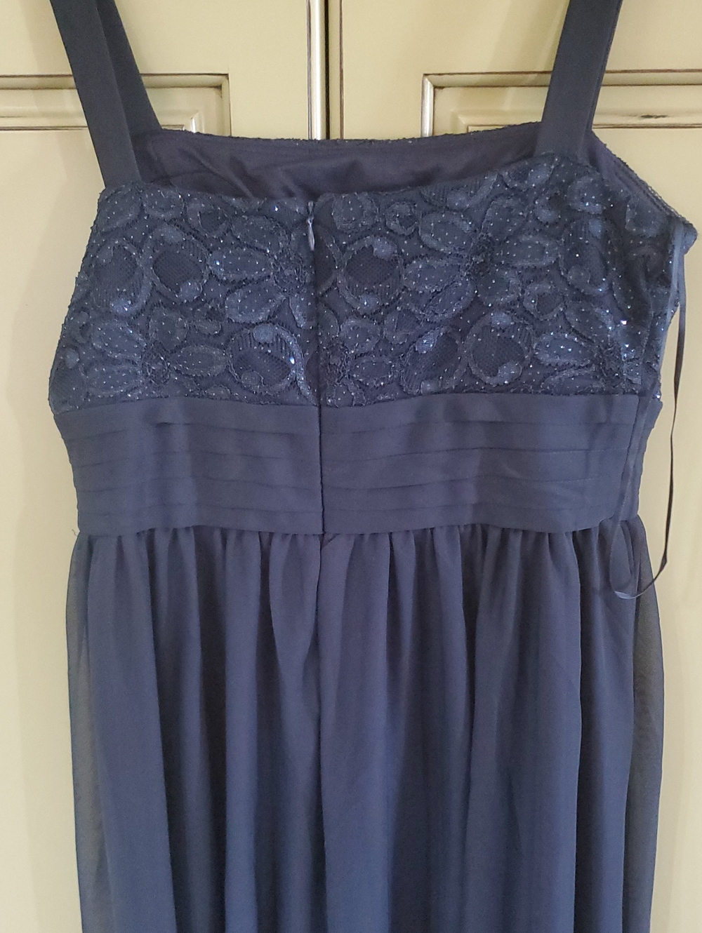 R&M Richards Dark Blue Lace Jacket and Dress Set - Picture 5 of 6